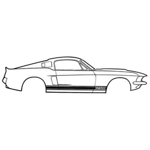 Scott Drake Shelby Stripe Kits S2MS-16224-G 1966 GT350 Kit (Hertz Gold)