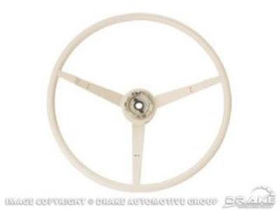 Scott Drake Replacement Steering Wheels C5ZZ-3600-WT Wheel, Replacement, 3-Spoke, ABS Plastic, White, 16 in. Diameter, 1-Bolt Mount, Ford, Each