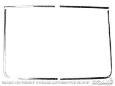 Scott Drake Rear Window Moldings C5ZZ-6342404 Moldings, Position, Stainless Steel, Polished, Ford, Fastback, Set of 4
