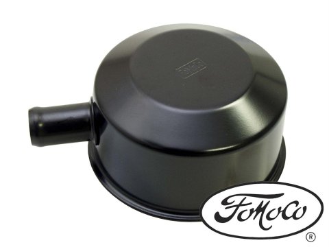 Scott Drake Valve Cover Oil Caps C5ZZ-6766-B Cap, Round, Push-in, Steel, Black, FoMoCo Top Style, Vent Tube, Ford, Each thumbnail 1
