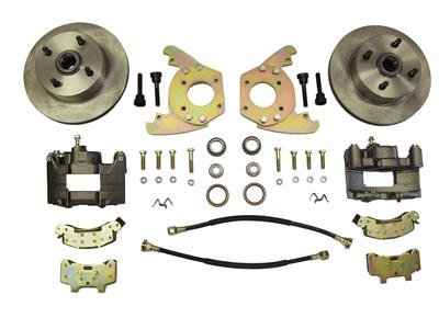 Scott Drake Disc Brake Conversion Kits DBC-6466-6 Kit, Conversion, Front, Manual, Solid Rotors, Single Piston Calipers, Hoses, Hardware, Ford, Mustang, L6, Kit