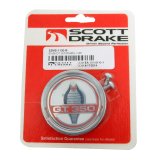Scott Drake Hubcaps S2MS-1130-B Styled Steel Hubcap, Rallye, Red/Chrome Cobra, Screw-On, Ford, Each thumbnail 1