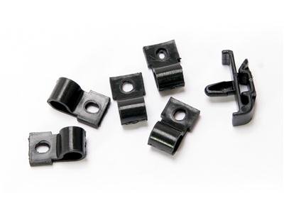 Scott Drake Turn Signal Wiring Harness Clips 377774-SK Clips, Plastic, Black, Ford, Set of 6