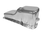 Scott Drake Oil Pans C5AZ-6675-C Pans, Stock Style, Front Wet Sump, 5.00 qt. Capacity, Steel, Chrome, Ford, 4.3L, 4.7L, 5.0L, Each thumbnail 1