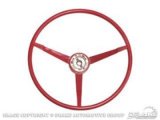 Scott Drake Replacement Steering Wheels C5ZZ-3600-BR Wheel, Replacement, ABS Plastic, Bright Red, Ford, 2-Bolt Mount, Each thumbnail 2