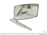 Scott Drake Replacement Outside Mirrors C7AZ-17696-C Side View Mirror, Replacement, Rectangular, Manual, Convex, Chrome Housing, Ford, Each thumbnail 2