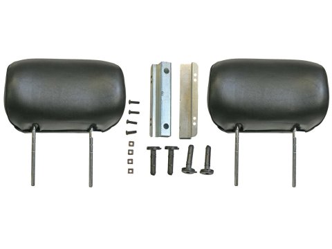 Scott Drake Headrests SS-HR-BK Headrests, Straight, Vinyl, Black, Ford, Sport, Pair