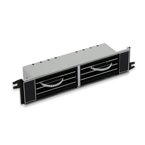 Scott Drake Air Conditioner Registers C7ZZ-19893-C Register, Rectangular, In-dash, Center, Plastic, Black/Chrome, Ford, Each