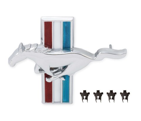 Scott Drake Emblems C5ZZ-16229-B Emblem, Driver Side Fender, Chrome/Red/White/Blue, Running Pony Logo, Ford, Each thumbnail 2