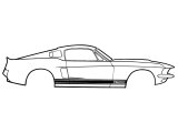 Scott Drake Shelby Stripe Kits S2MS-16224-B Body Graphics, GT-350 Stripes, Vinyl, White, Ford, Kit thumbnail 2