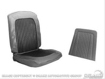 Scott Drake Standard Seat Upholstery 68-S-BUCK-BK Upholstery, Style, Black, Ford, Front, Pair