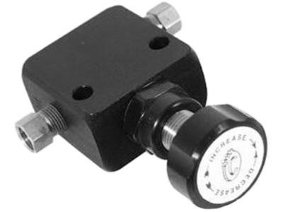 Scott Drake Brake Proportioning Valves C5ZZ-2B091-R Valve, Aluminum, Black Anodized, 3/8-24 in. Inverted Flare Female Threads, Each