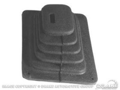 Scott Drake Manual Shifter Boots D0ZZ-7277-B Boot, Manual, Rectangle Base, Rubber, Black, Floor, Ford, Mercury, Each