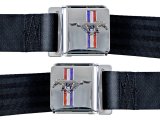 Scott Drake Mustang Emblem Seat Belts SB-LB-H Belts, Lap, Emblem, Light Blue, Ford, Set thumbnail 2