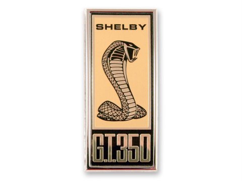 Scott Drake Emblems S7MS-16098-A Emblem, Fender, Black/Gold, Shelby GT 350 Logo, Ford, Each