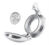 Scott Drake Lemans-Style Gas Door Kits for 1964-1973 MUSTANG - CSX-9030-A Fuel Tank Cap, Door, Aluminum, Polished, Ford, Kit thumbnail 1