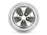 Scott Drake 1965-67 Mustang Styled Steel Wheels 15x7 Wheel, Mustang, Steel, Chrome, Charcoal Painted Center, 15 in. x 7.0 in., 5 x 4.50 in. Bolt Circle, 4.250 in. Backspace, Each thumbnail 2