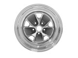 Scott Drake 1965-67 Mustang Styled Steel Wheels 15x7 Wheel, Mustang, Steel, Chrome, Charcoal Painted Center, 15 in. x 7.0 in., 5 x 4.50 in. Bolt Circle, 4.250 in. Backspace, Each thumbnail 7