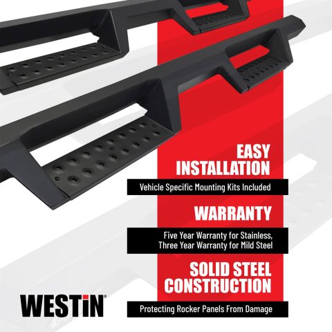 Westin HDX Drop Steps for 2019-2025 RANGER - 56-141552 Step Bars, Nerf Bars, HDX, Steel, Black, Ford, Pair thumbnail 1