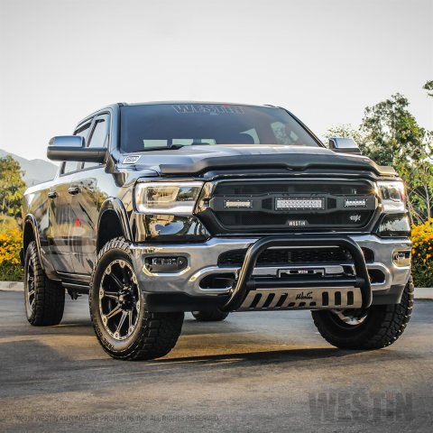 Westin Ultimate Bull Bars for 2019-2024 1500 - 32-3975 Grille Guard, Ultimate, Steel, Black, Ram, Each