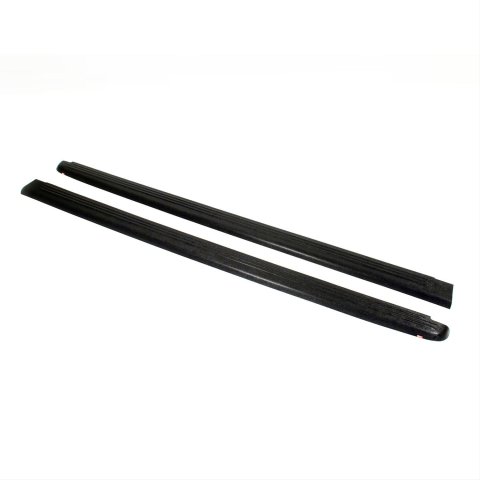 Westin Bed Rail Caps 72-00401 Caps, Ribbed Style, Plastic, Black, Dodge, Pair