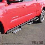 Westin HDX Drop Wheel-to-Wheel Nerf Step Bars for 2016-2023 TACOMA - 56-5341852 Nerf/Step Bar, Wheel-to-Wheel, Stainless Steel, Black Textured, 6 in. Diameter, Toyota, Pair thumbnail 2