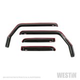 Westin In-Channel Wind Deflectors for 2020 GLADIATOR, 2018-2023 WRANGLER - 72-51499 Side Window Visors, Acrylic, Smoke, Snap-In, Front and Rear, Jeep, Set of 4 thumbnail 2