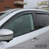 Westin In-Channel Wind Deflectors 72-69479 Side Window Visors, In-Channel, Front and Rear, , Snap-in, Acrylic, Smoke, Nissan, Set of 4 thumbnail 1