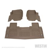 Westin Sure-Fit Floor Liners 72-130084 Liners, Sure-Fit, Front Seat, Rubberized Thermoplastic, Tan, Ford, Pair thumbnail 1