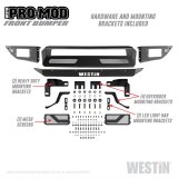 Westin Pro-Mod Front Bumpers 58-41015 Bumper, Pro-Mod, Fabricated, Steel, Black Textured Powdercoated, Ford, Each thumbnail 3