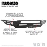 Westin Pro-Mod Front Bumpers 58-41015 Bumper, Pro-Mod, Fabricated, Steel, Black Textured Powdercoated, Ford, Each thumbnail 4