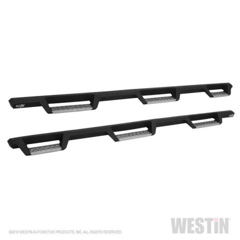 Westin HDX Drop Wheel-to-Wheel Nerf Step Bars 56-5345652 Nerf/Step Bar, Wheel-to-Wheel, Stainless Steel, Black Textured, 6 in. Diameter, Chevy, GMC, Pair
