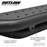 Westin Outlaw Step Bars 58-53935 Bars, Nerf Bars, Outlaw, Steel, Black, Ford, Pair thumbnail 3