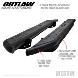 Westin Outlaw Step Bars 58-53935 Bars, Nerf Bars, Outlaw, Steel, Black, Ford, Pair thumbnail 5