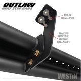 Westin Outlaw Step Bars 58-53935 Bars, Nerf Bars, Outlaw, Steel, Black, Ford, Pair thumbnail 6