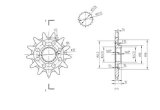 BikeMaster Sprockets 965705 Sprockets, Bm Front Sprocket 520 13T thumbnail 2