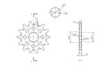 BikeMaster Sprockets 965515 Sprockets, Bm Front Sprocket 520 14T thumbnail 2