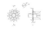 BikeMaster Sprockets 965577 Sprockets, Bm Front Sprocket 520 13T thumbnail 2