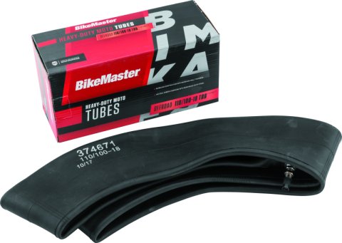 BikeMaster Heavy-Duty Tire Tubes 374671 Tube, Heavy-Duty, 110/100-18, Natural Rubber, Centered Straight Metal Pull-Through Valve Stem, Each thumbnail 3