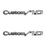 Brothers Trucks Emblems 04-585 Emblems, Fender, Chrome, Custom 10 Logo, Chevy, Pair thumbnail 2