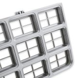 Brothers Trucks Grilles 04-173 Grille, Front Main Grille, Chrome/Gray, Includes Yellow Bowtie, Plastic, Chevy, Each thumbnail 1