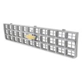 Brothers Trucks Grilles 04-173 Grille, Front Main Grille, Chrome/Gray, Includes Yellow Bowtie, Plastic, Chevy, Each thumbnail 4