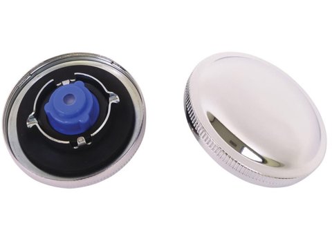 Brothers Trucks Gas Caps GCP47CH Fuel Tank Caps, Caps, Steel, Chrome, Chevrolet, GMC, Each thumbnail 1
