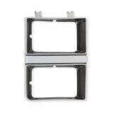 Brothers Trucks Headlight Bezels 04-473 Door, Passenger Side, Models with Quad Headlights, Plastic, Dark Gray/Silver, Chevy, GMC, Each thumbnail 4