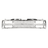 Brothers Trucks Grilles 04-488 Grille, Chevy, Stock Style, Chrome, Dual Headlights, Each thumbnail 4
