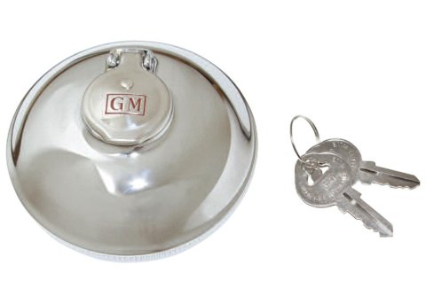 Brothers Trucks Gas Caps GCP71BT Fuel Tank Caps, Caps, Steel, Chrome, Chevrolet, GMC, Each