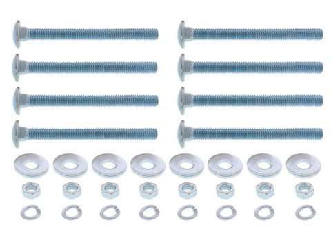 Brothers Trucks Steel Bed Bolt Kits ZP1272 Truck Floor Fasteners, Carriage Style, Fleetside/Styleside, for Bed, Short, Steel, Zinc Plated, 67-72, Chevrolet, GMC, Kit