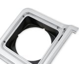Brothers Trucks Headlight Bezels 04-323 Door, Passenger Side, Models with Round Headlights, Plastic, Chrome with Dark Gray Insert, Chevy, GMC, Each thumbnail 1