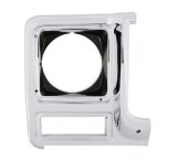 Brothers Trucks Headlight Bezels 04-323 Door, Passenger Side, Models with Round Headlights, Plastic, Chrome with Dark Gray Insert, Chevy, GMC, Each thumbnail 3