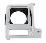 Brothers Trucks Headlight Bezels 04-323 Door, Passenger Side, Models with Round Headlights, Plastic, Chrome with Dark Gray Insert, Chevy, GMC, Each thumbnail 4